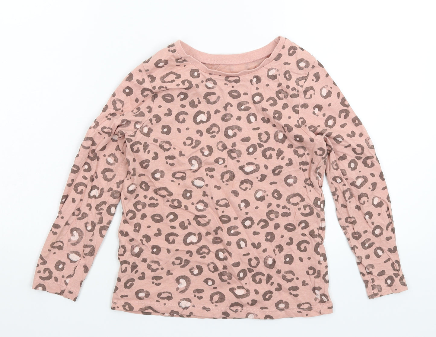 George Boys Pink Animal Print  Basic T-Shirt Size 5-6 Years