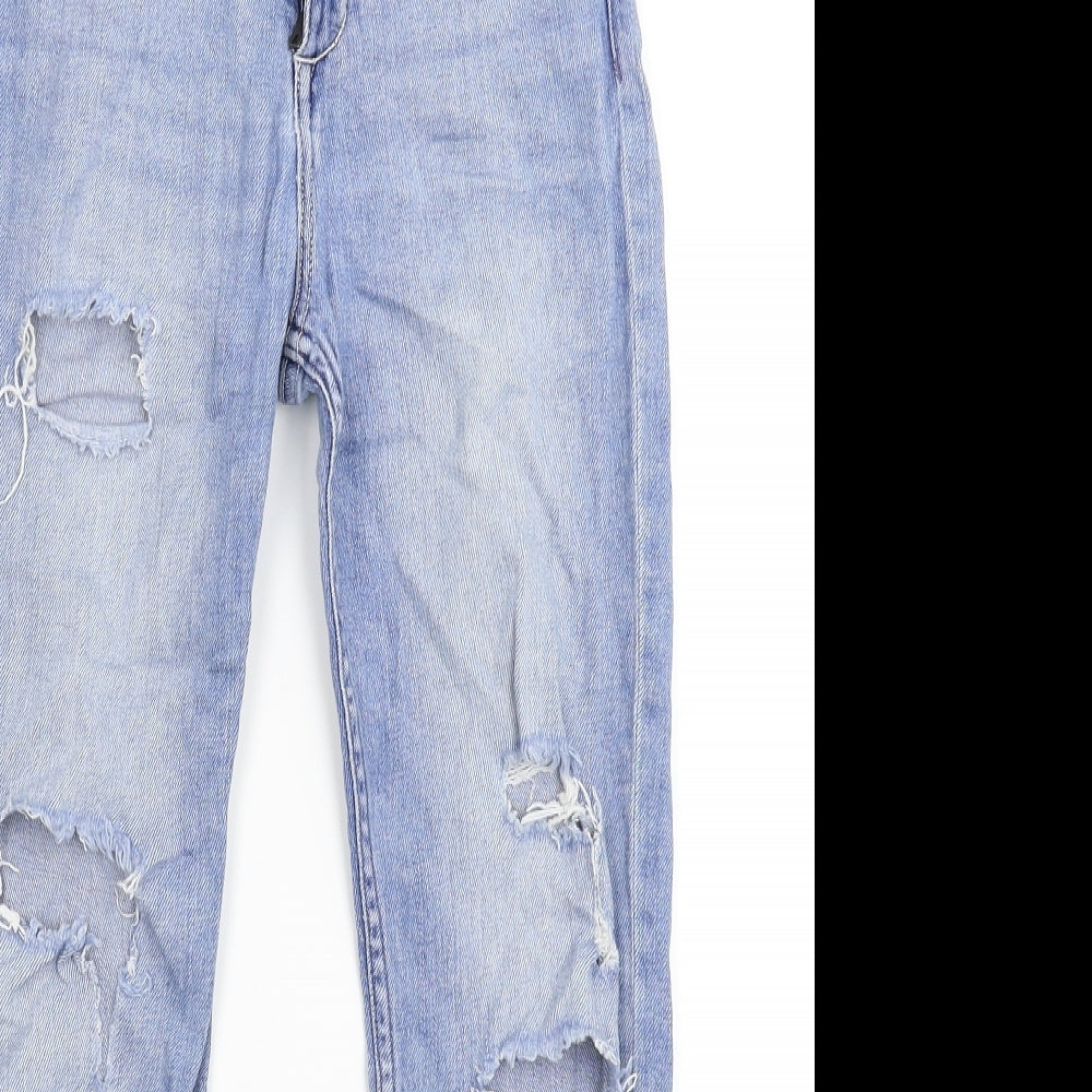 H&M Boys Blue  Denim Straight Jeans Size 8-9 Years - Distressed
