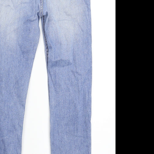 H&M Boys Blue  Denim Straight Jeans Size 8-9 Years - Distressed