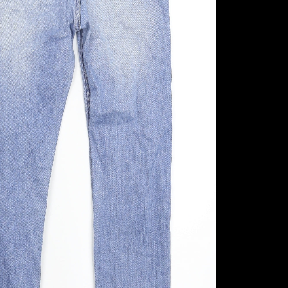 H&M Boys Blue  Denim Straight Jeans Size 8-9 Years - Distressed