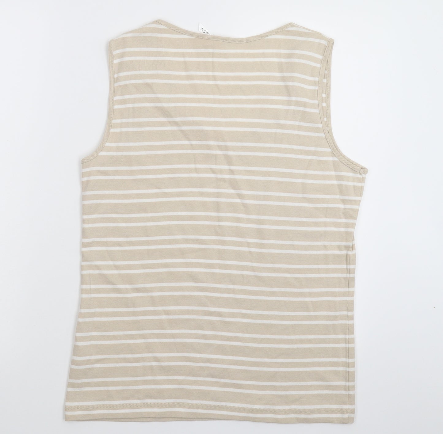 BM Womens Grey Striped  Basic Tank Size M