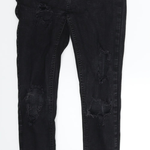 Denim & Co. Womens Black  Denim Skinny Jeans Size 10 L27 in