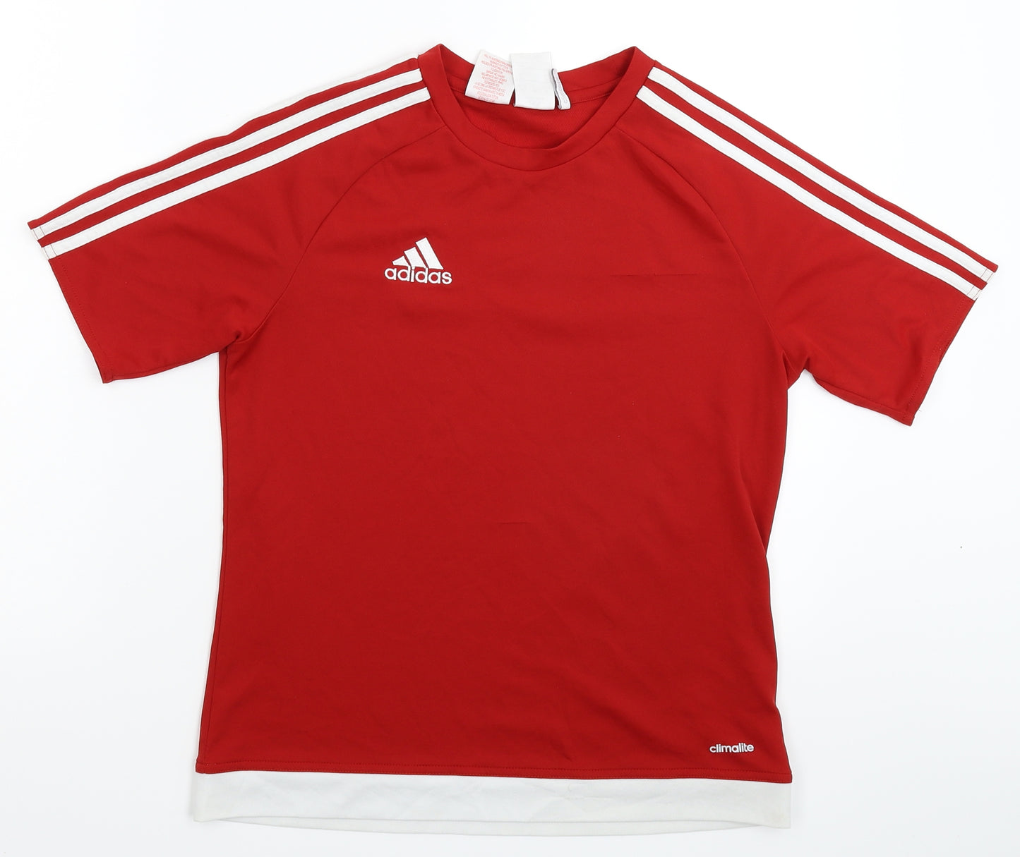 adidas Boys Red Striped  Jersey T-Shirt Size 13-14 Years