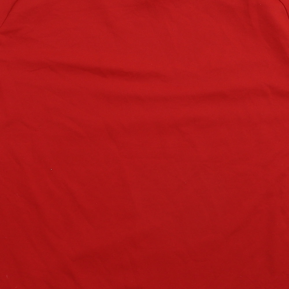 adidas Boys Red Striped  Jersey T-Shirt Size 13-14 Years
