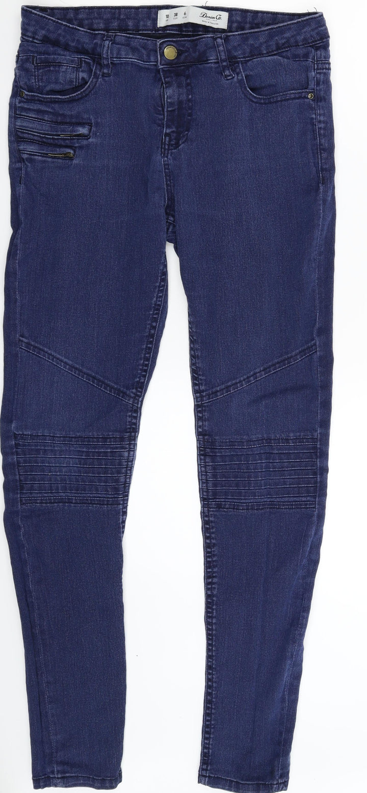 Denim & Co. Womens Blue Denim Skinny Jeans Size 10 L30 in