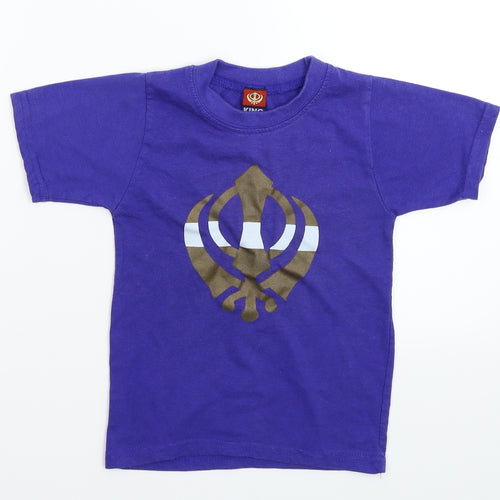 King Punjab Boys Blue   Basic T-Shirt Size XS
