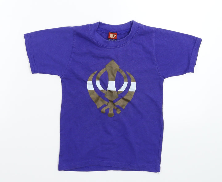 King Punjab Boys Blue Basic T-Shirt Size XS