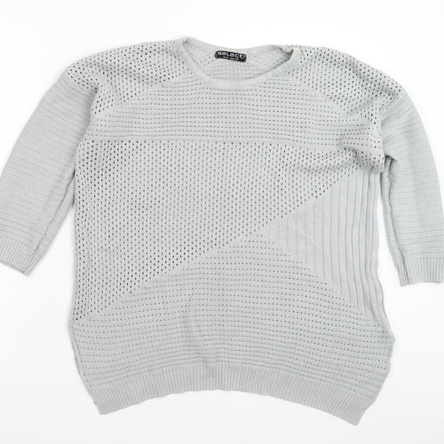 Select Womens Grey  Knit Pullover Jumper Size 14