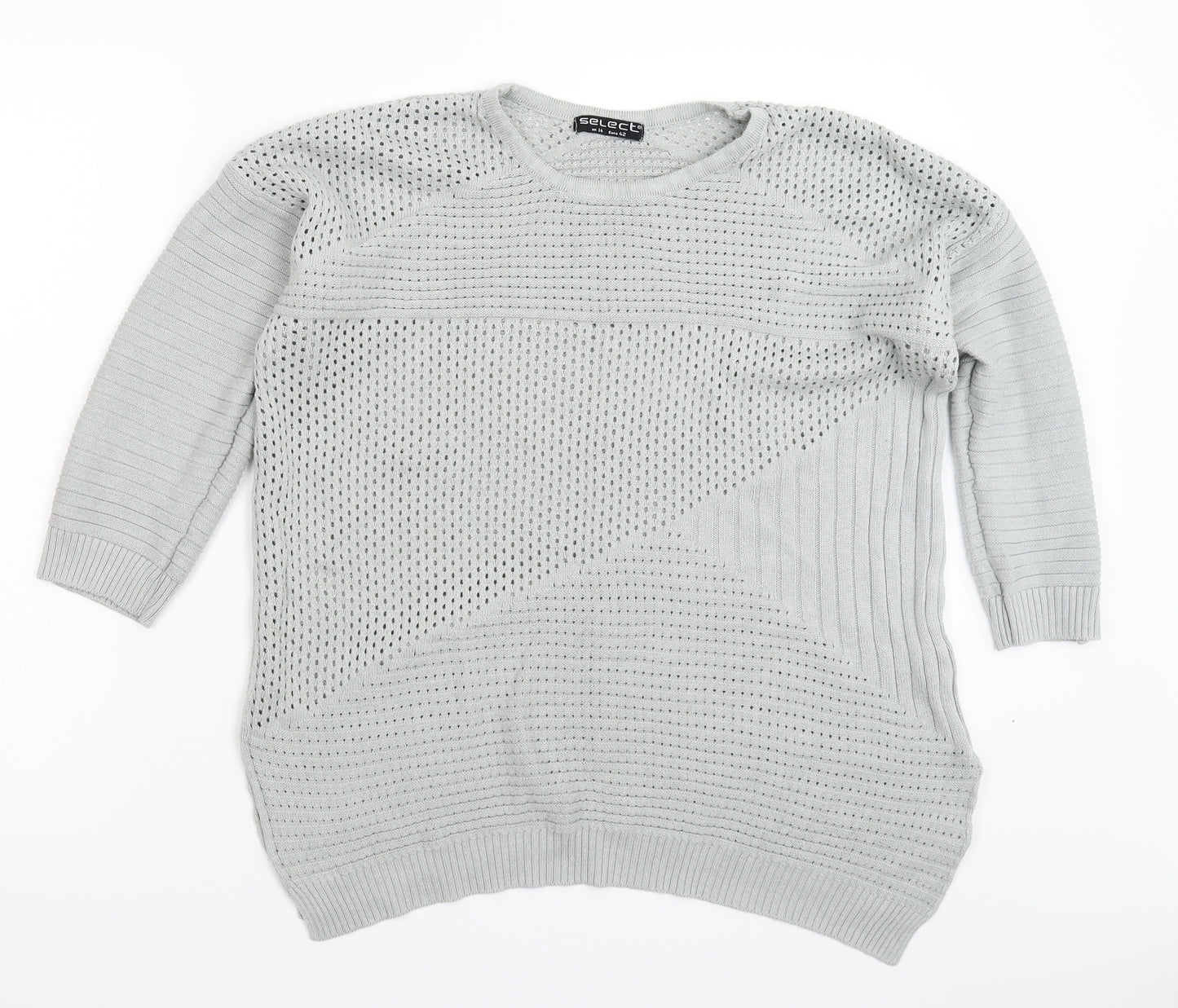 Select Womens Grey  Knit Pullover Jumper Size 14
