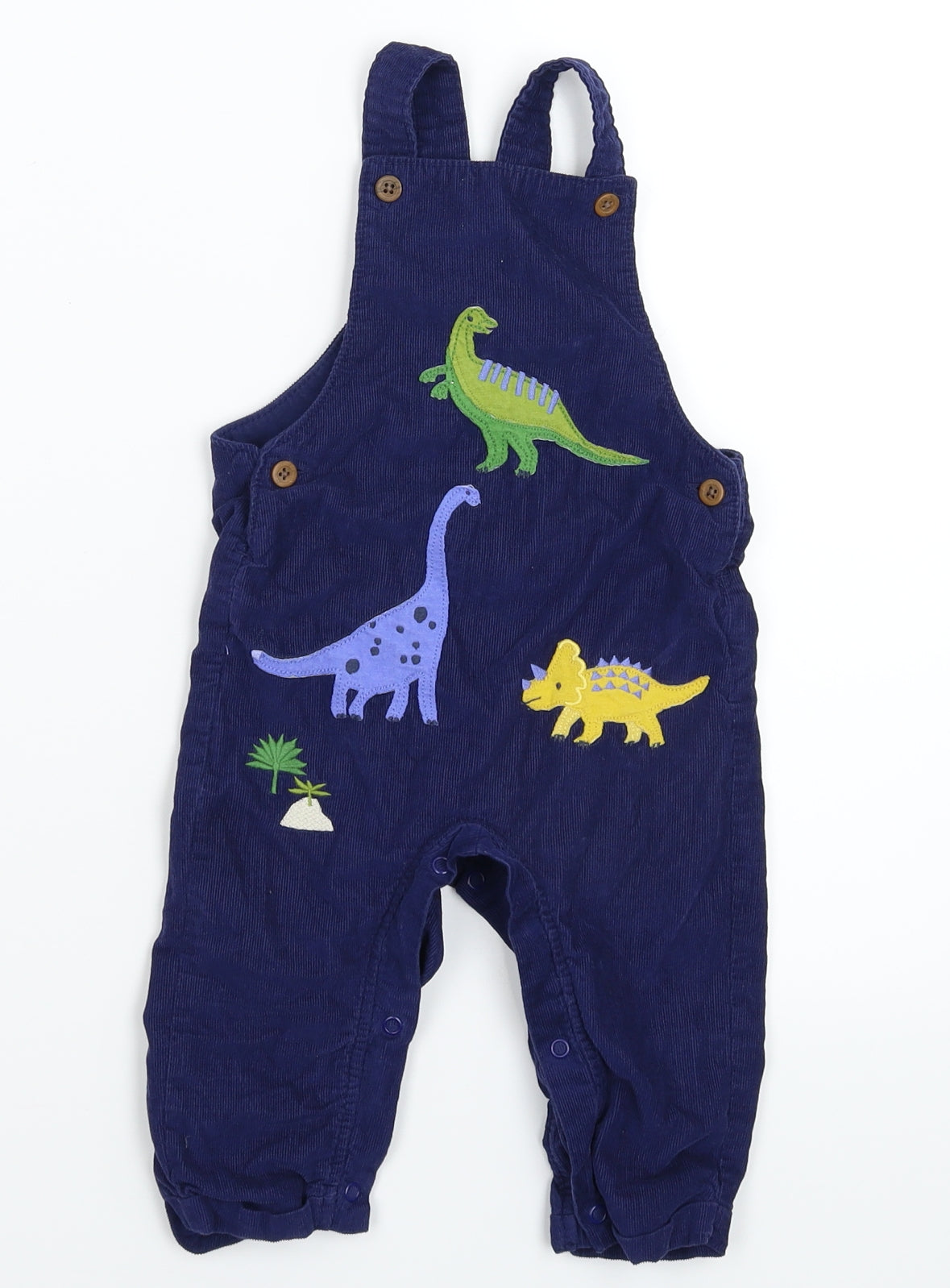 Marks and Spencer Boys Blue  Corduroy Dungaree One-Piece Size 9-12 Months