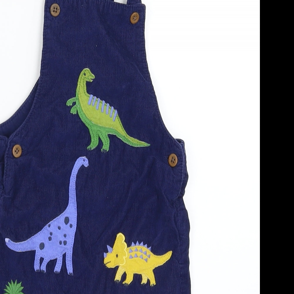Marks and Spencer Boys Blue  Corduroy Dungaree One-Piece Size 9-12 Months