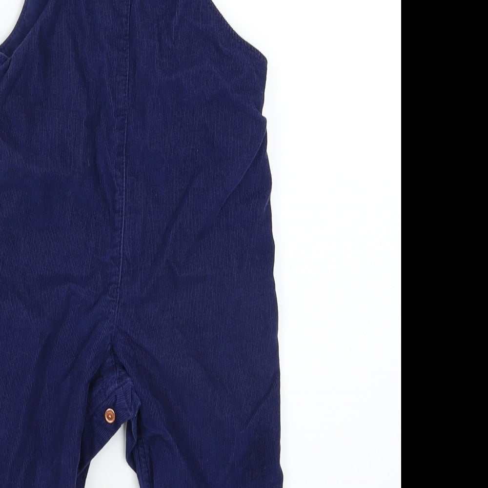 Marks and Spencer Boys Blue  Corduroy Dungaree One-Piece Size 9-12 Months