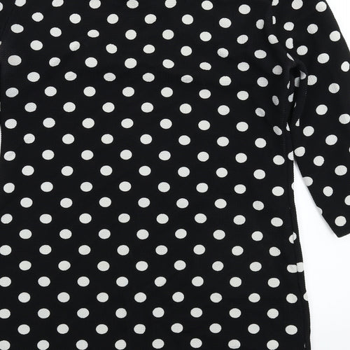 Preworn Womens Black Polka Dot  Mini  Size S