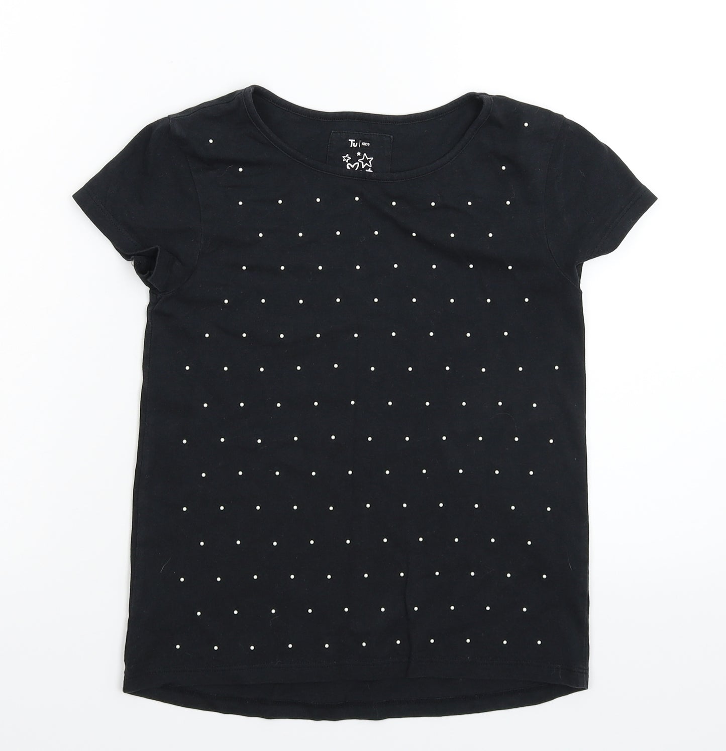 TU Girls Black   Basic T-Shirt Size S