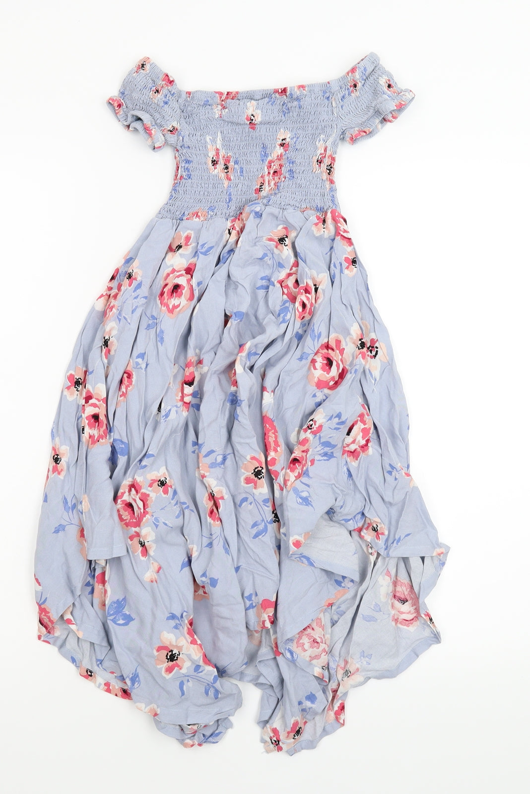 New Look Girls Blue Floral  Fit & Flare  Size 10-11 Years