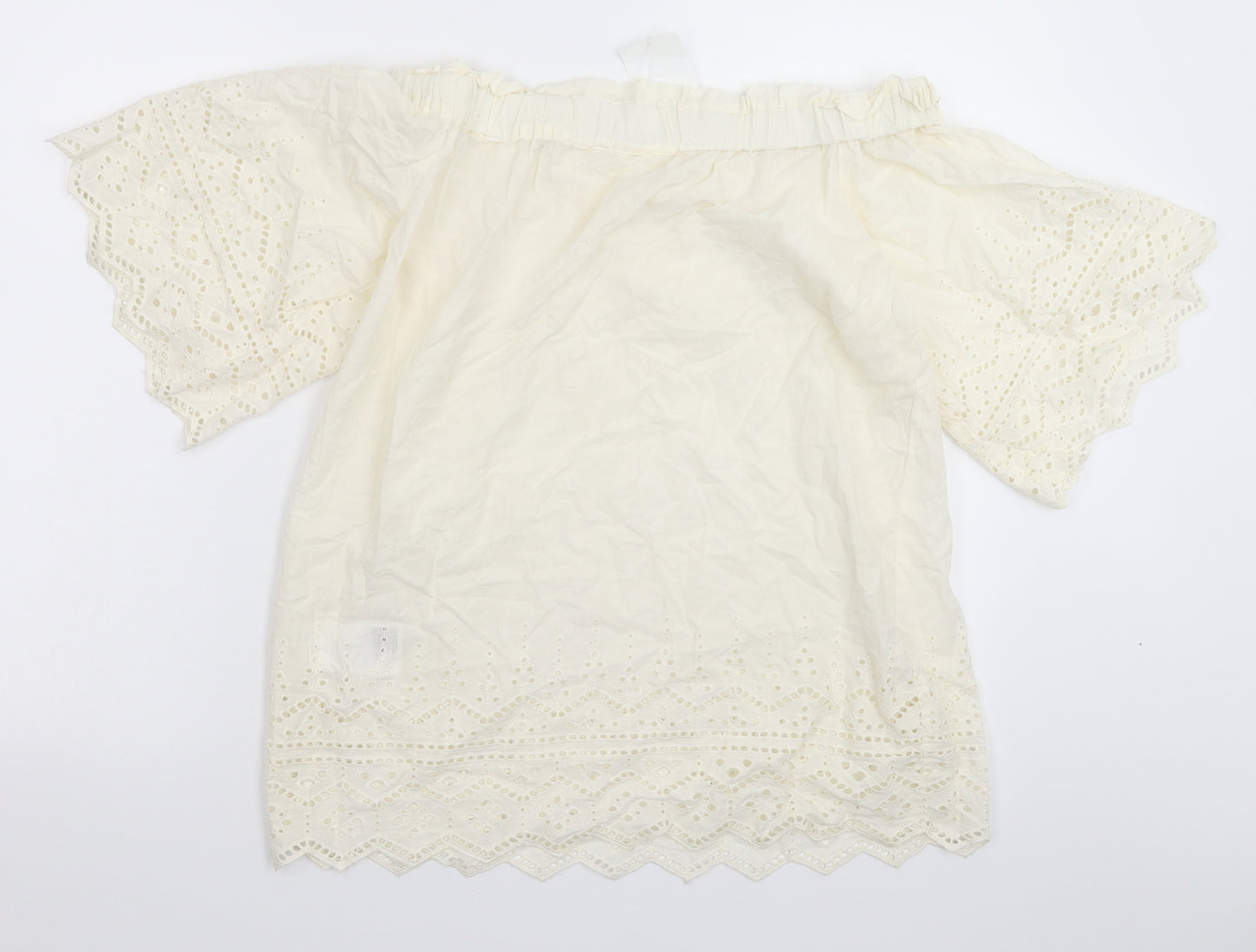 H&M Womens White   Basic Blouse Size 8