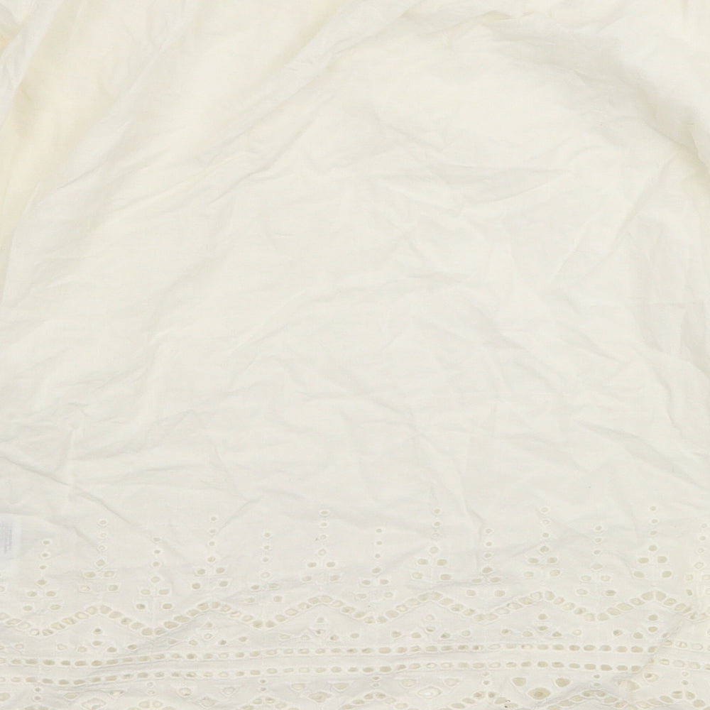 H&M Womens White   Basic Blouse Size 8