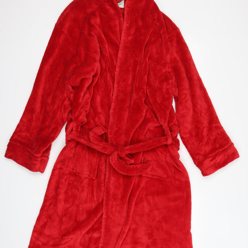 Love To Lounge Womens Red Solid  Top Robe Size L