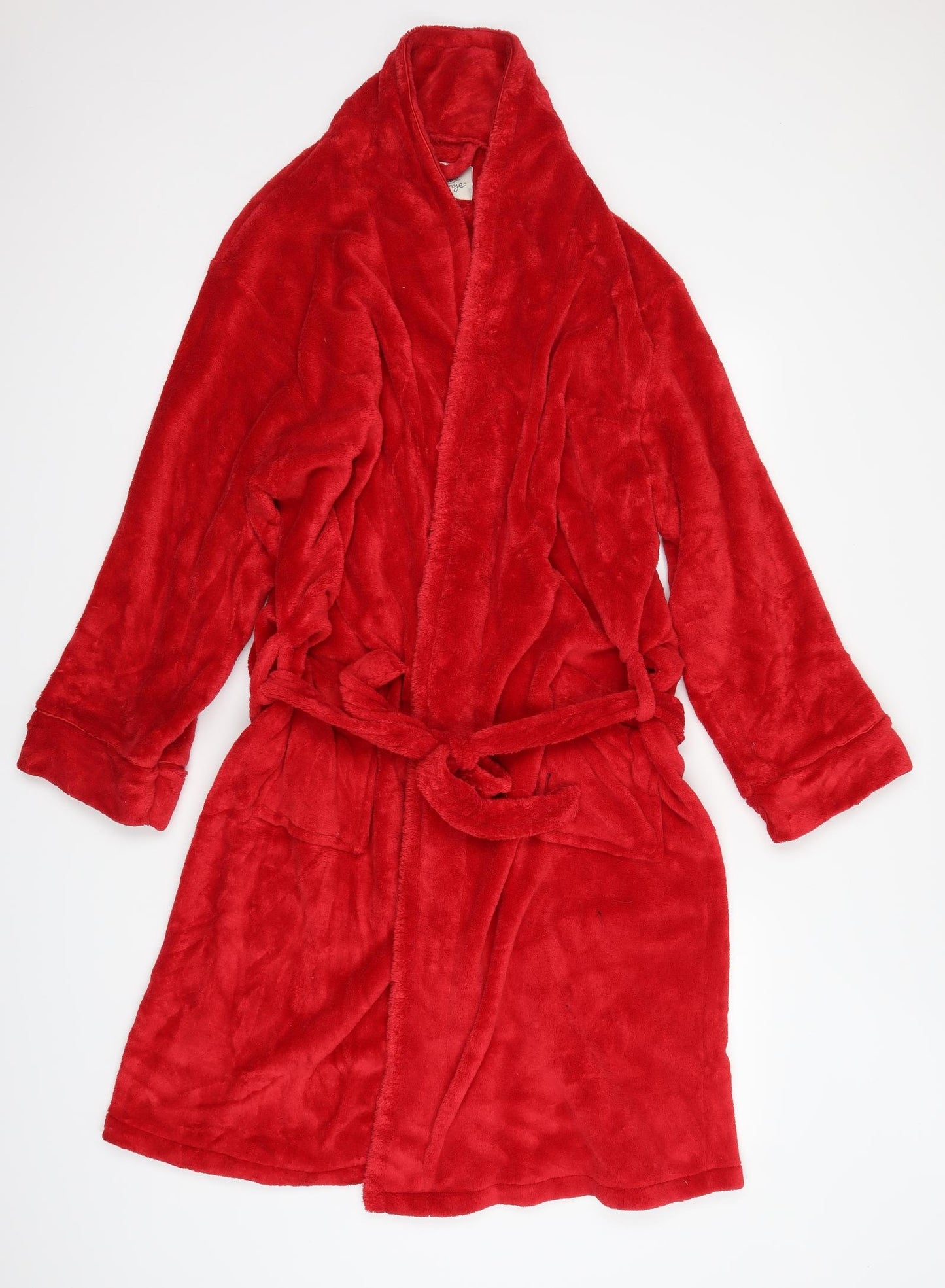 Love To Lounge Womens Red Solid  Top Robe Size L