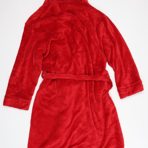 Love To Lounge Womens Red Solid  Top Robe Size L