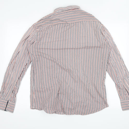 Bare Leisure Mens Red Striped   Button-Up Size L