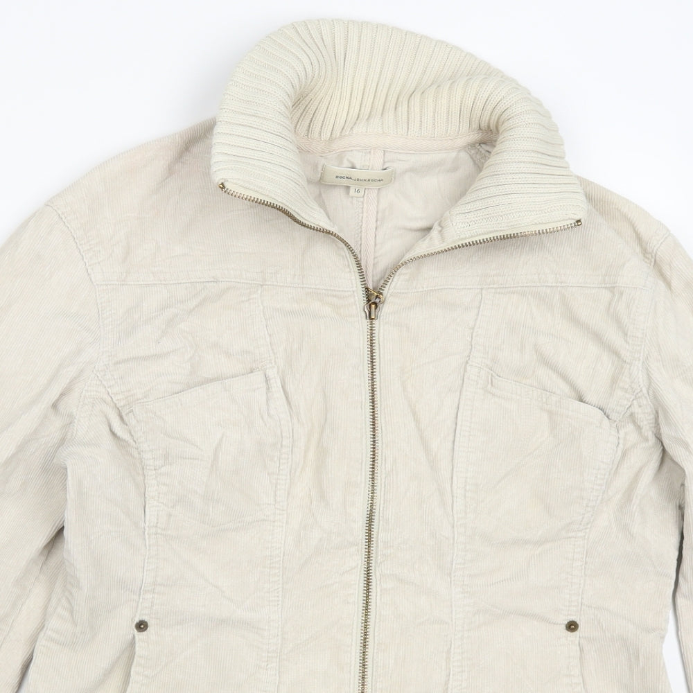 Rocha John Rocha Womens White   Jacket  Size 16