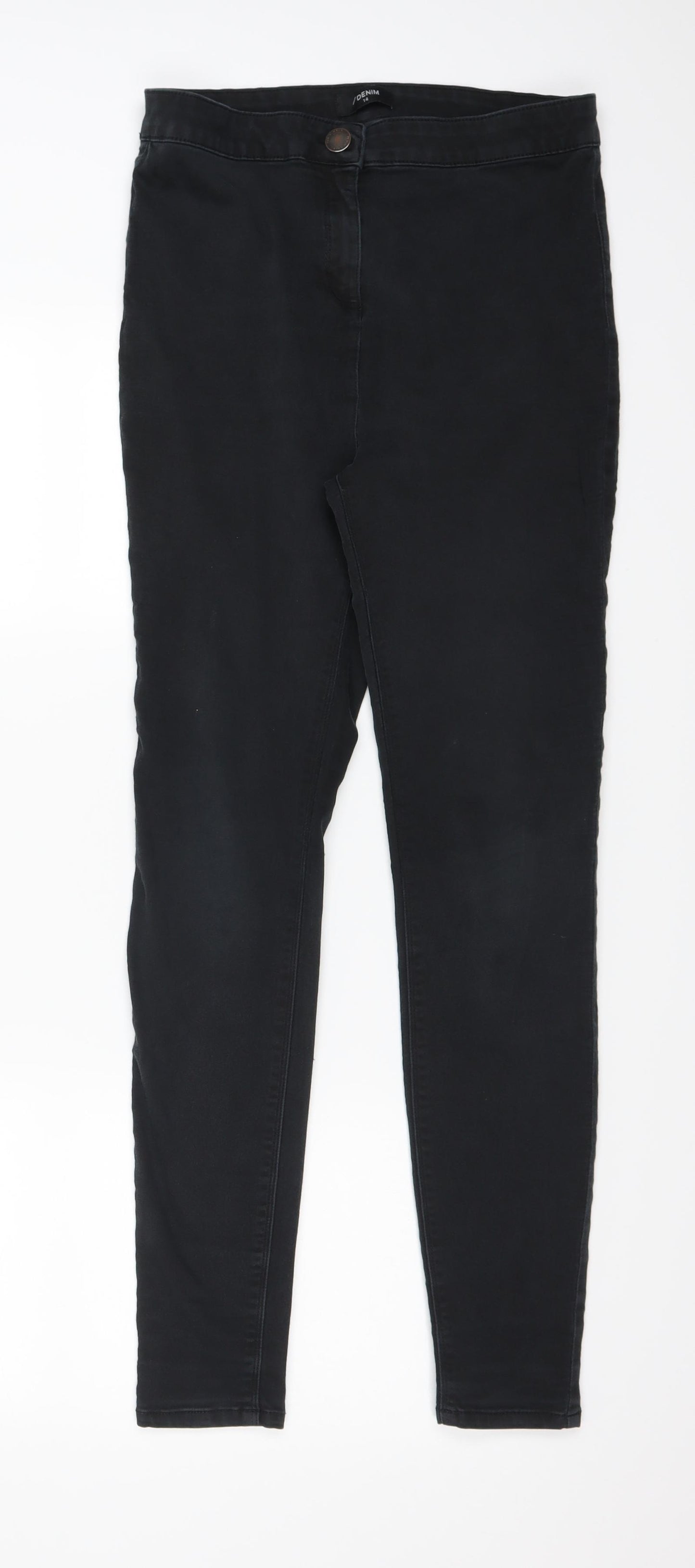 Matalan Womens Black  Denim Jegging Jeans Size 14 L28 in