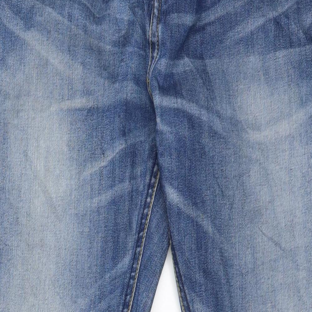 Pull&Bear Womens Blue  Denim Straight Jeans Size 16 L30 in