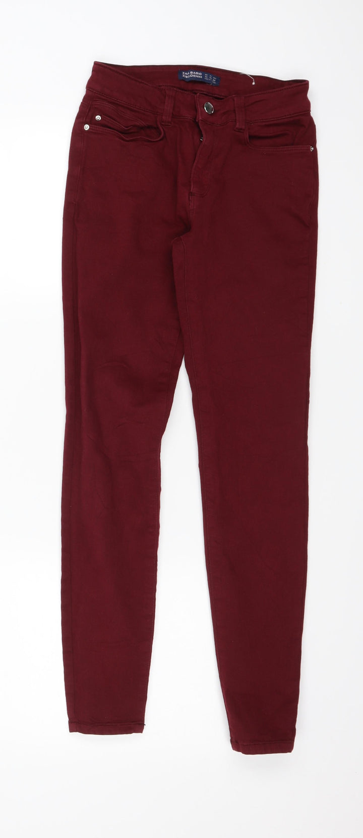 Zara Womens Red Skinny Jeans Size 8 L26 in