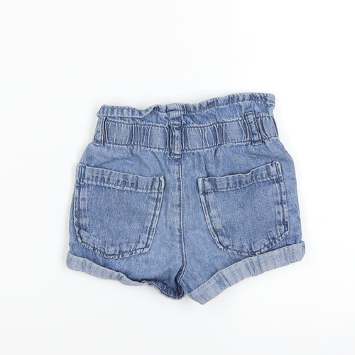 Denim & Co. Girls Blue   Paperbag Shorts Size 2-3 Years