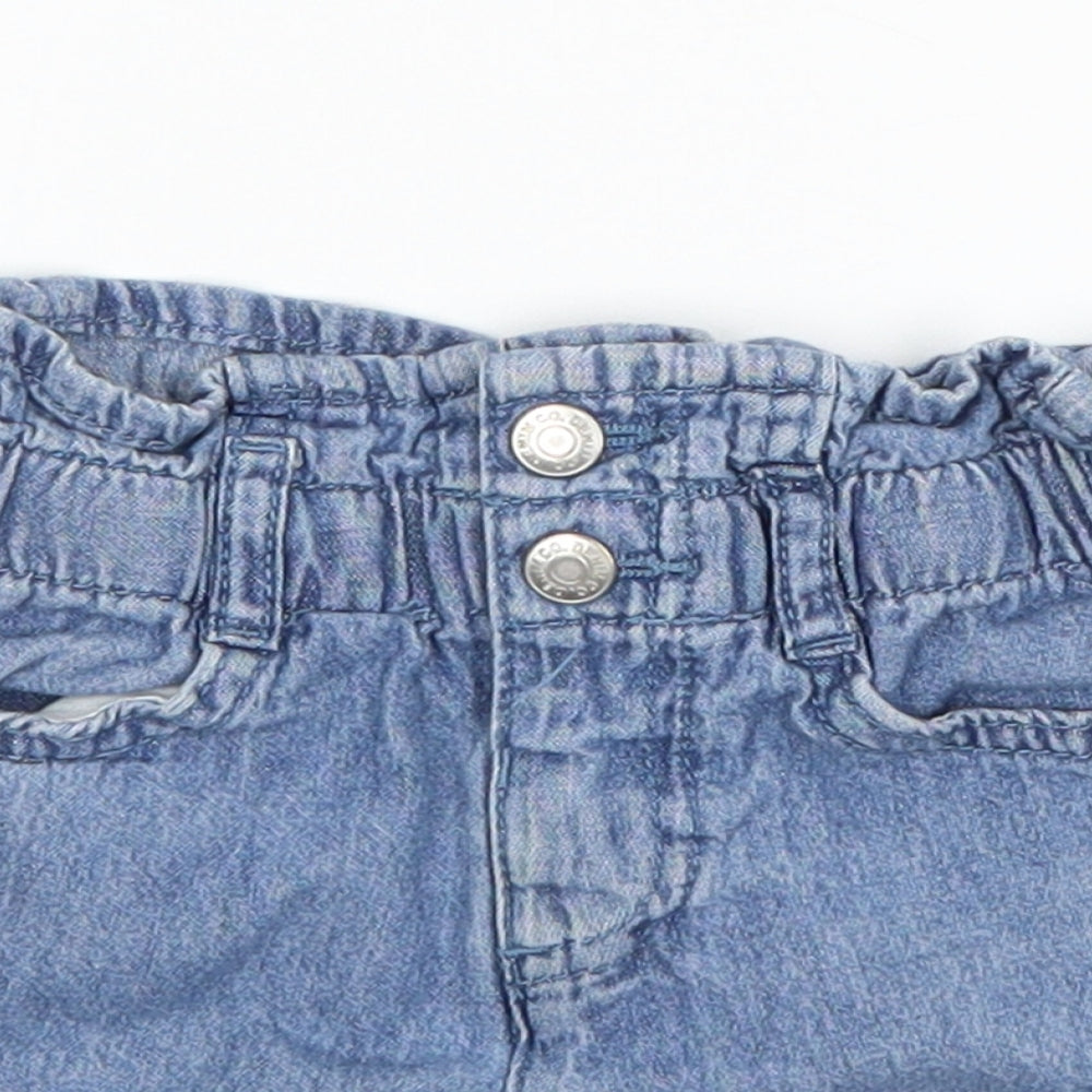 Denim & Co. Girls Blue   Paperbag Shorts Size 2-3 Years