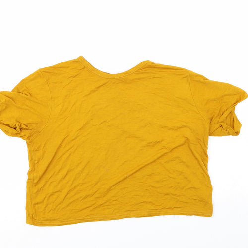PRETTYLITTLETHING Womens Gold   Basic T-Shirt Size 8