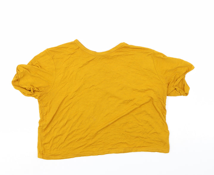 PRETTYLITTLETHING Womens Gold   Basic T-Shirt Size 8