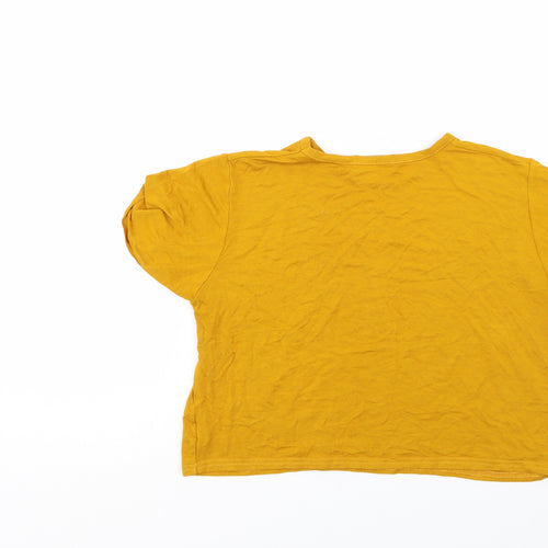 PRETTYLITTLETHING Womens Gold   Basic T-Shirt Size 8