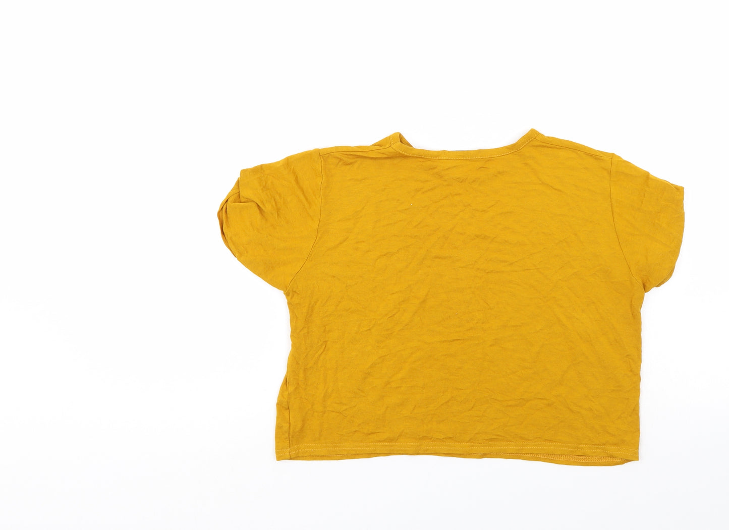 PRETTYLITTLETHING Womens Gold   Basic T-Shirt Size 8