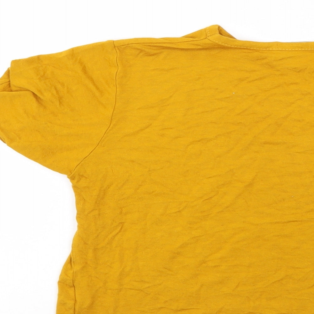 PRETTYLITTLETHING Womens Gold   Basic T-Shirt Size 8