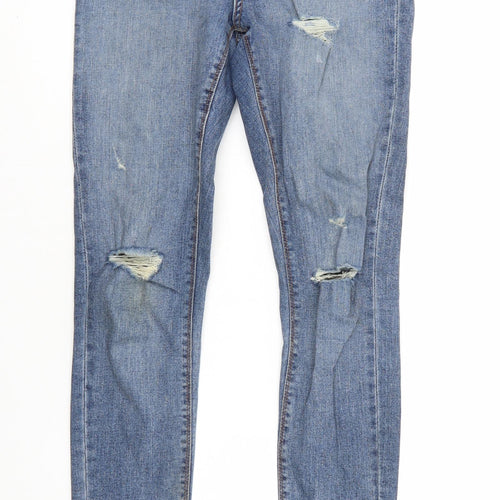 Preworn Womens Blue  Denim Skinny Jeans Size 10 L27 in