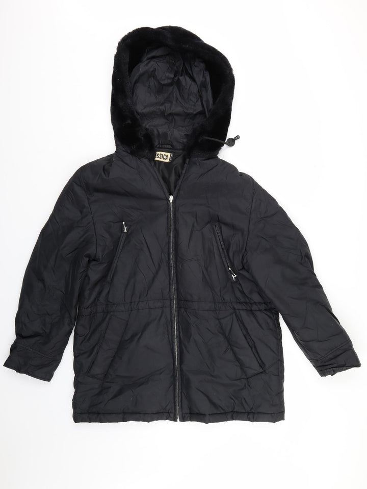 Yessica Womens Black   Parka Jacket