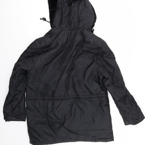 Yessica Womens Black   Parka Jacket