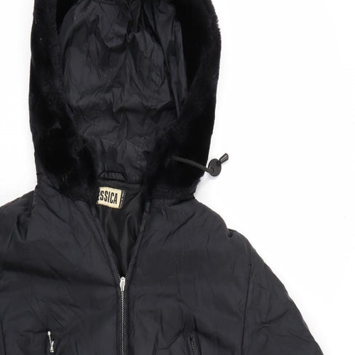 Yessica Womens Black   Parka Jacket