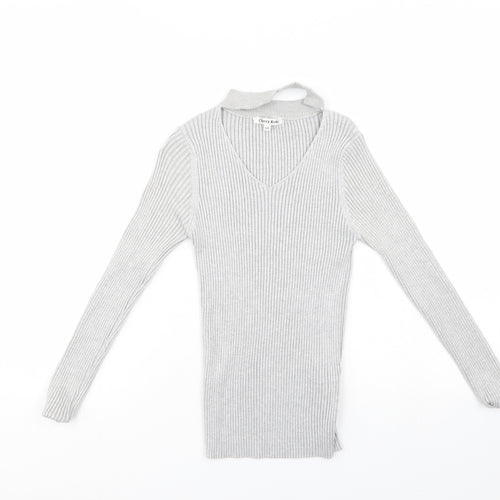 Cherry Koko Womens Grey   Pullover Jumper Size S