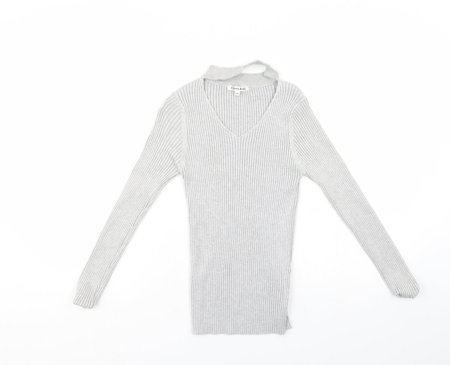 Cherry Koko Womens Grey   Pullover Jumper Size S