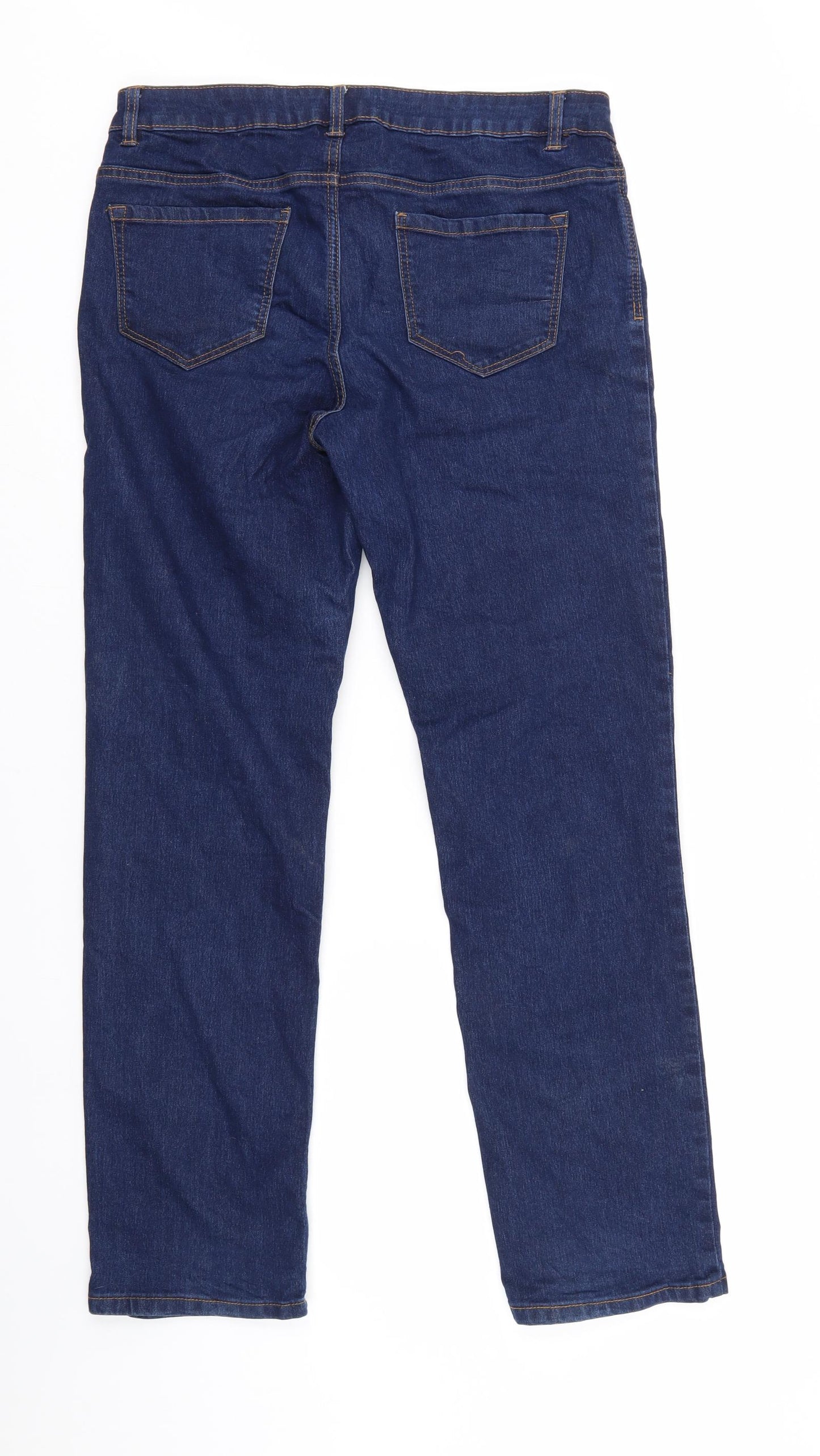 George Womens Blue  Denim Straight Jeans Size 14 L29 in