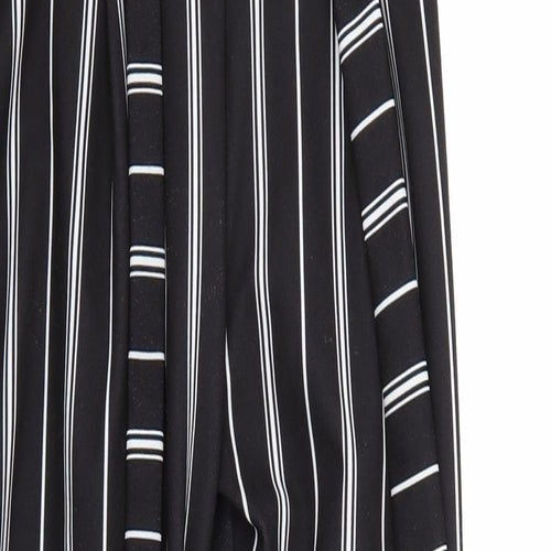 Select Womens Black Striped  Trousers  Size 8 L29 in