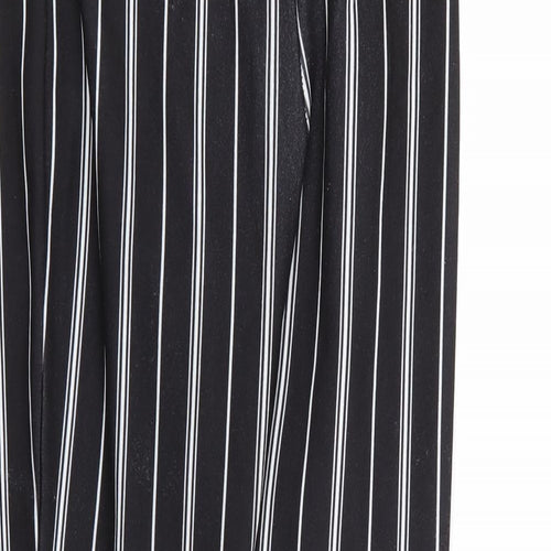 Select Womens Black Striped  Trousers  Size 8 L29 in