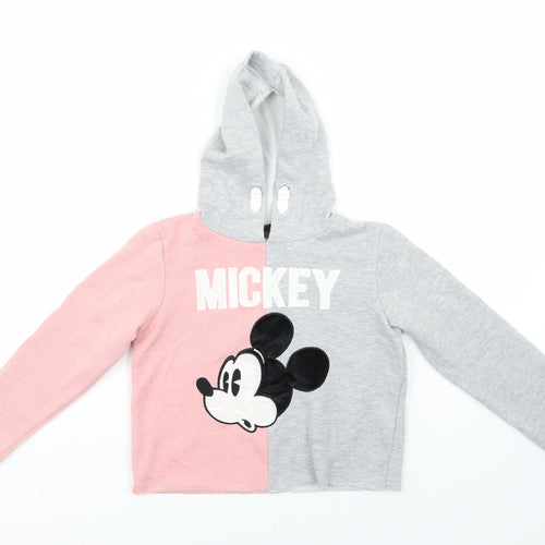 Disney Girls Multicoloured   Pullover Hoodie Size 9-10 Years  - Cropped