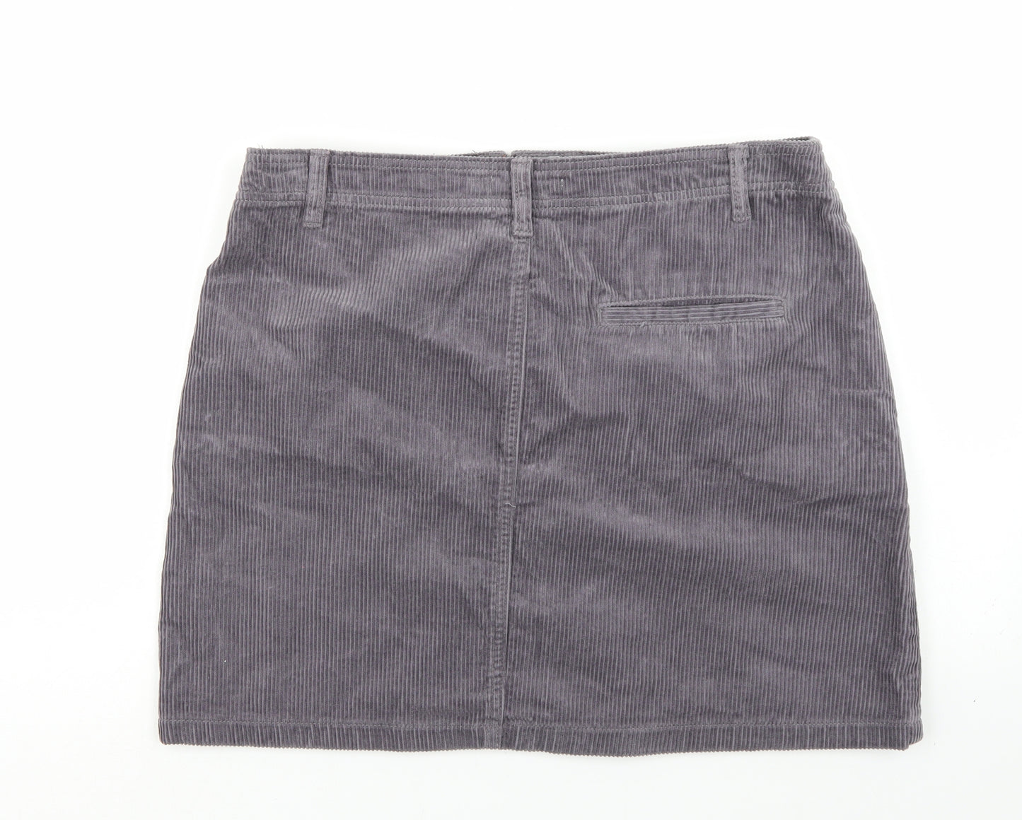 TU Womens Grey  Corduroy A-Line Skirt Size 14