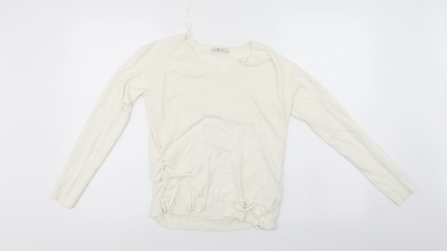 TU Womens White   Pullover Jumper Size 8