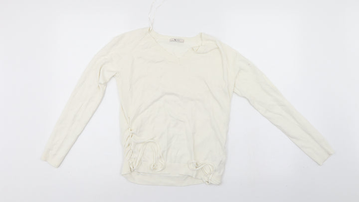 TU Womens White   Pullover Jumper Size 8