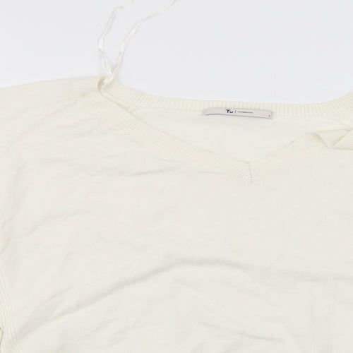 TU Womens White   Pullover Jumper Size 8
